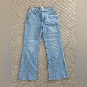 Madewell The Perfect Vintage Light Blue Flare Crop Jeans